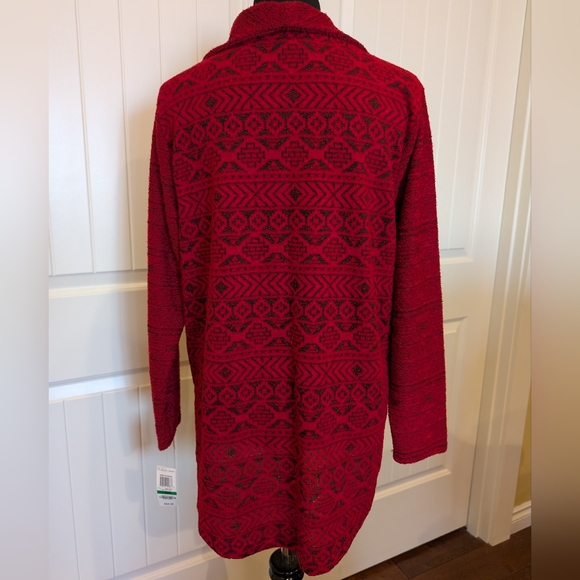 Style & Co Red Patterned Cowl Neck Sweater - Picture 4 of 5